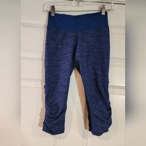 Lululemon Run For Your Life blue cropped leggings size 4